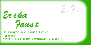 erika faust business card